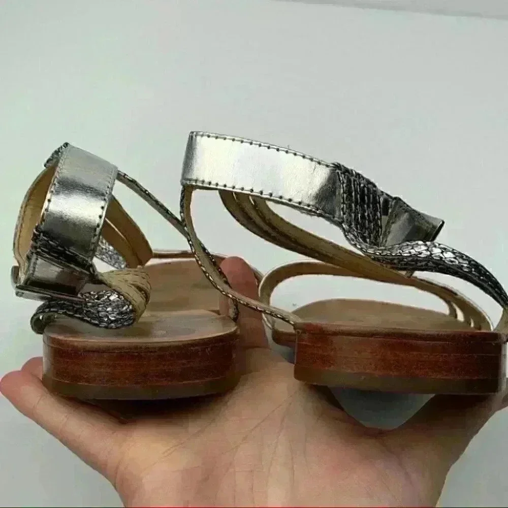 Johnny wujek sandals 39 patent leather gladiator